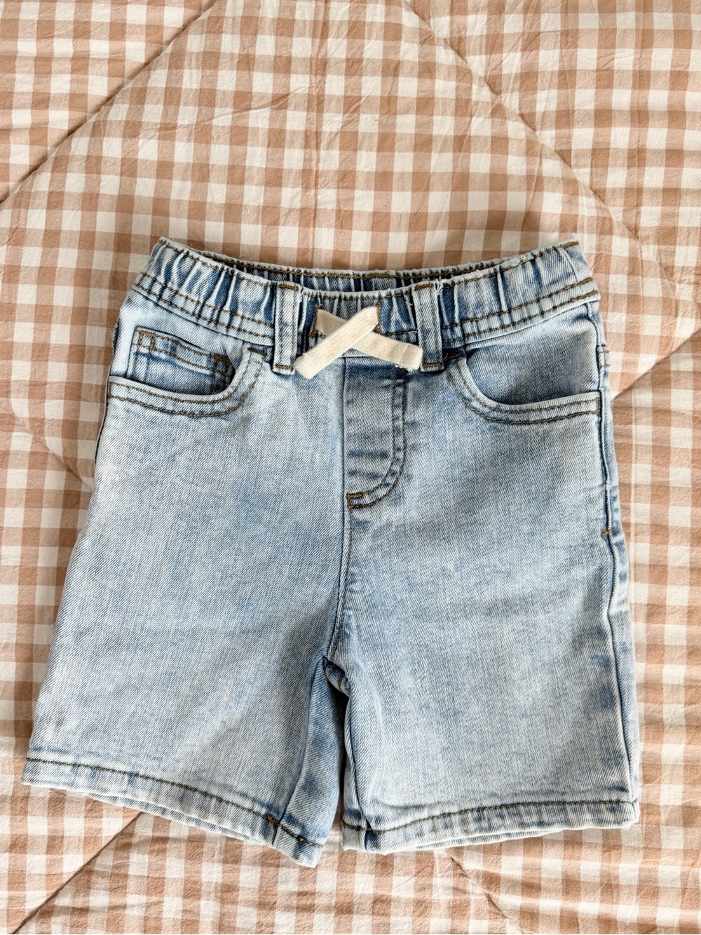 Wonder nation  Light Wash Denim Shorts with Drawstring